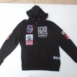 Ecko Unltd. Rhinos Hooded Jacket Mens Size L Black